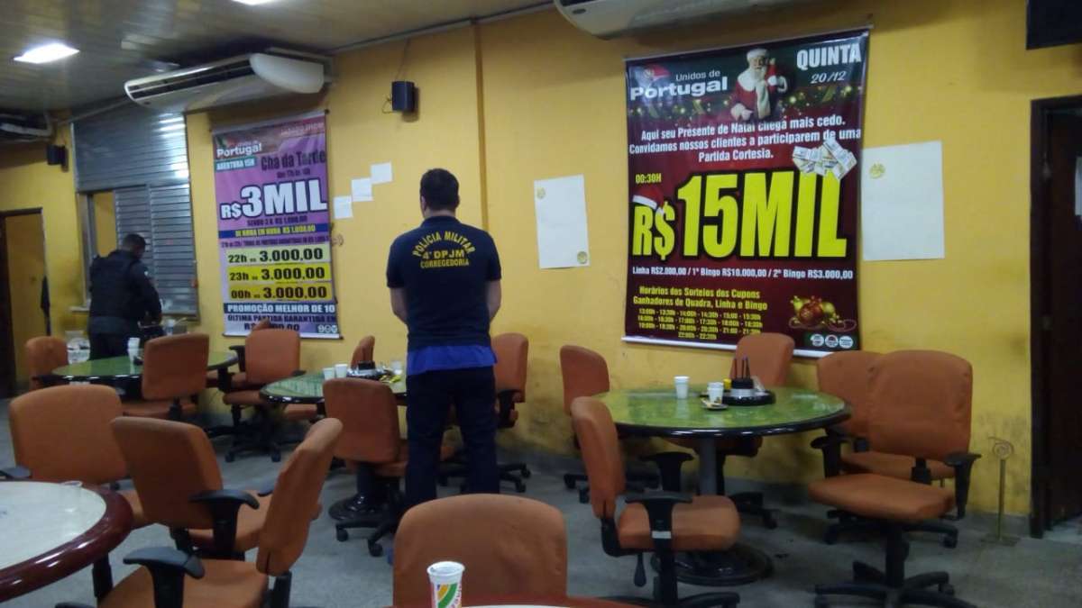 Local onde acontecia o bingo clandestino e foi fechado pela Polícia Militar