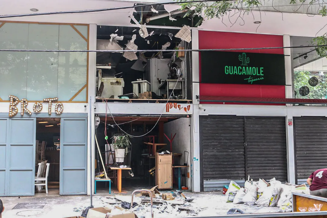 Explosão causa estragos em restaurante na Zona Sul de Niterói 