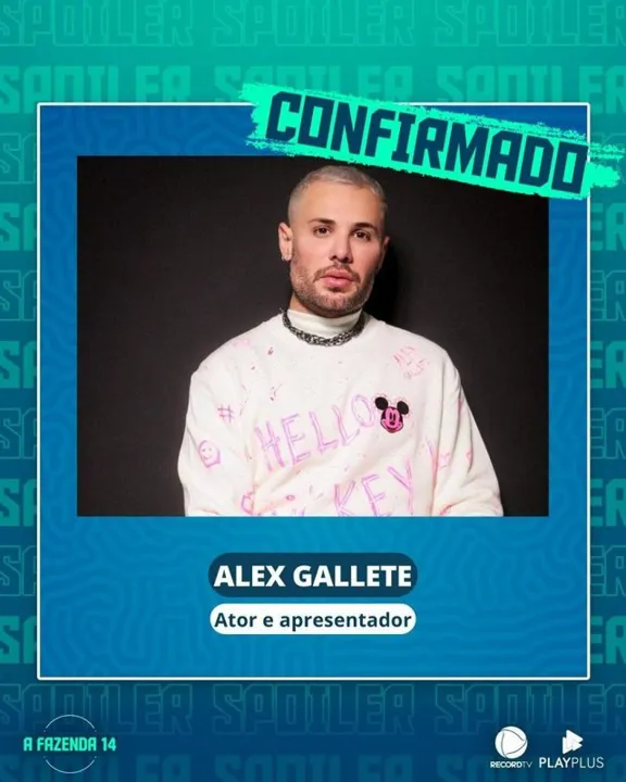 Alex Gallete é ator e apresentador