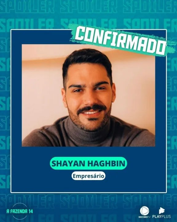 Shayan é empresário e participou de "Casamento às Cegas", reality da Netflix.