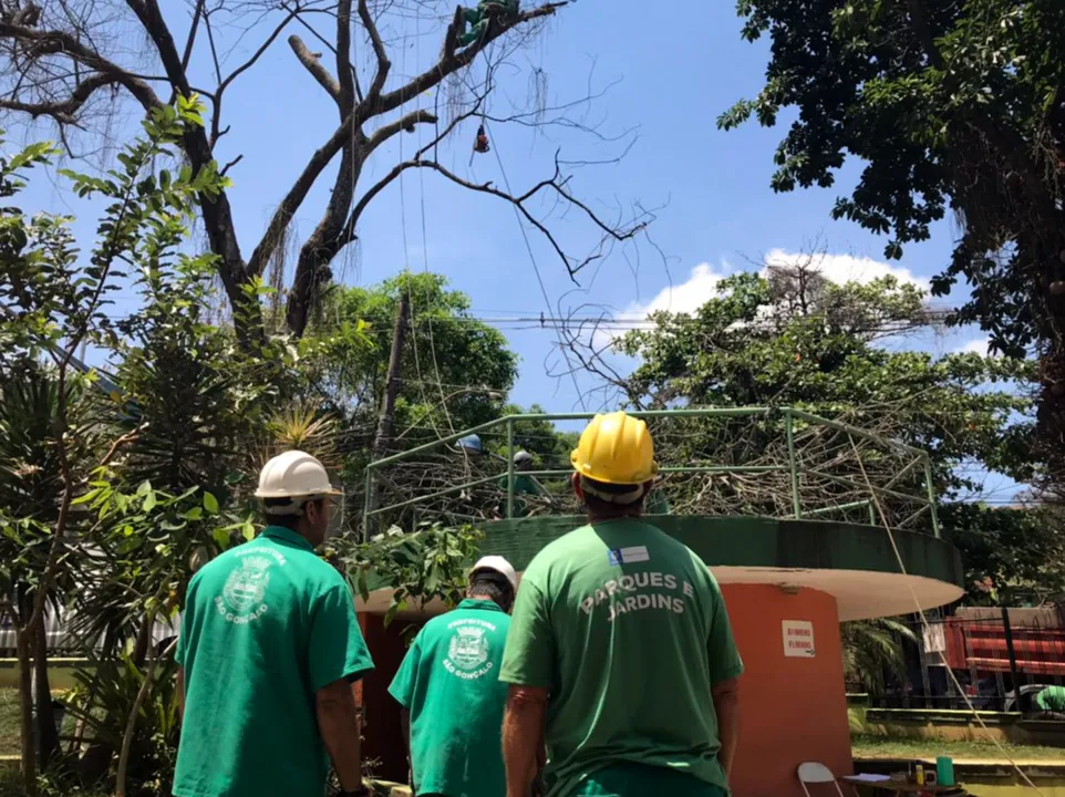 Equipes trabalham no local na manhã desta segunda-feira (17)