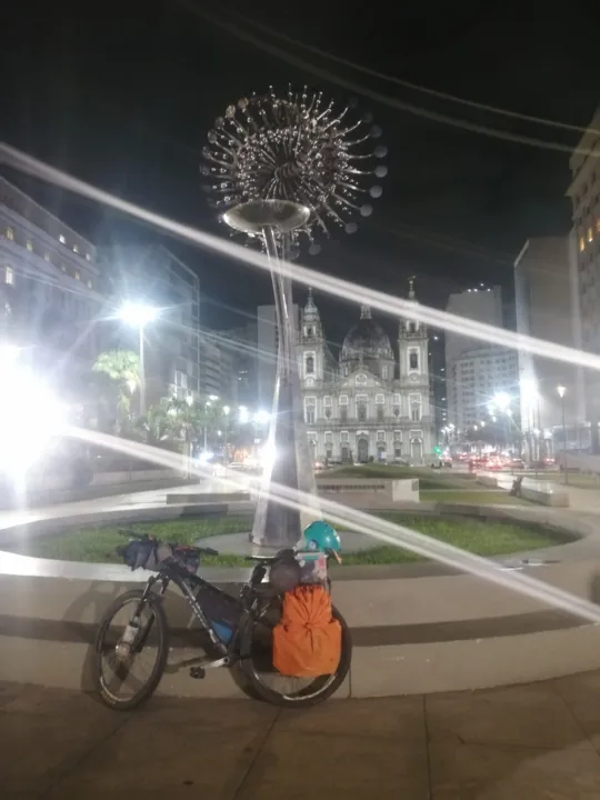 Quando o ciclista chegou no Rio, dia 17 de novembro