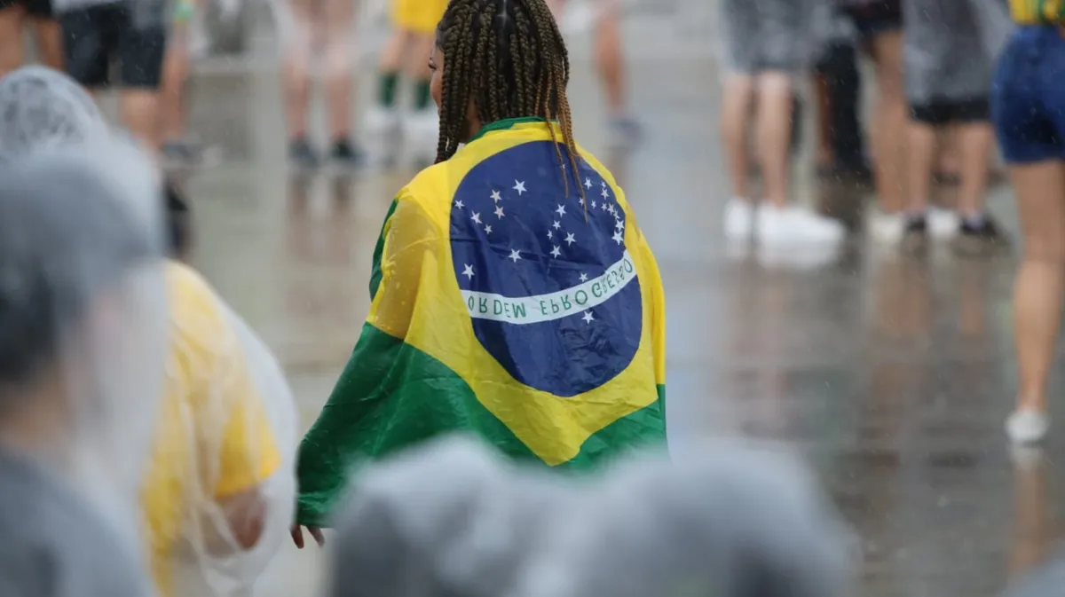 Mesmo com chuva, a torcida não desanimou