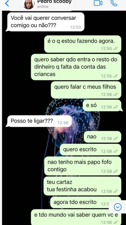 Luana Piovani compartilha conversa com Pedro Scooby