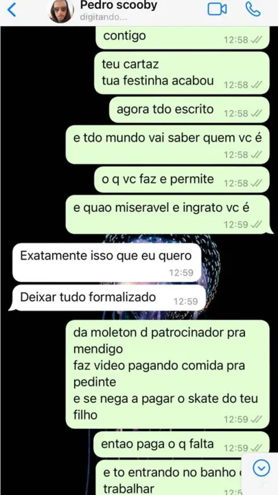 Luana Piovani compartilha conversa com Pedro Scooby