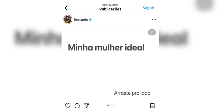 A lista foi postada no perfil do Instagram de Fernando 