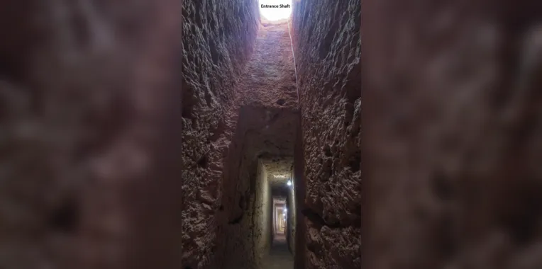 Túnel descoberto por arqueólogos 