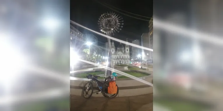 Quando o ciclista chegou no Rio, dia 17 de novembro