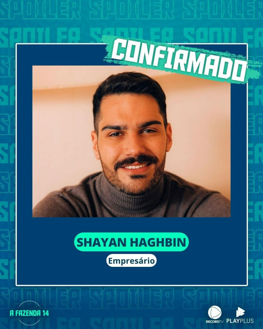 Shayan é empresário e participou de "Casamento às Cegas", reality da Netflix.