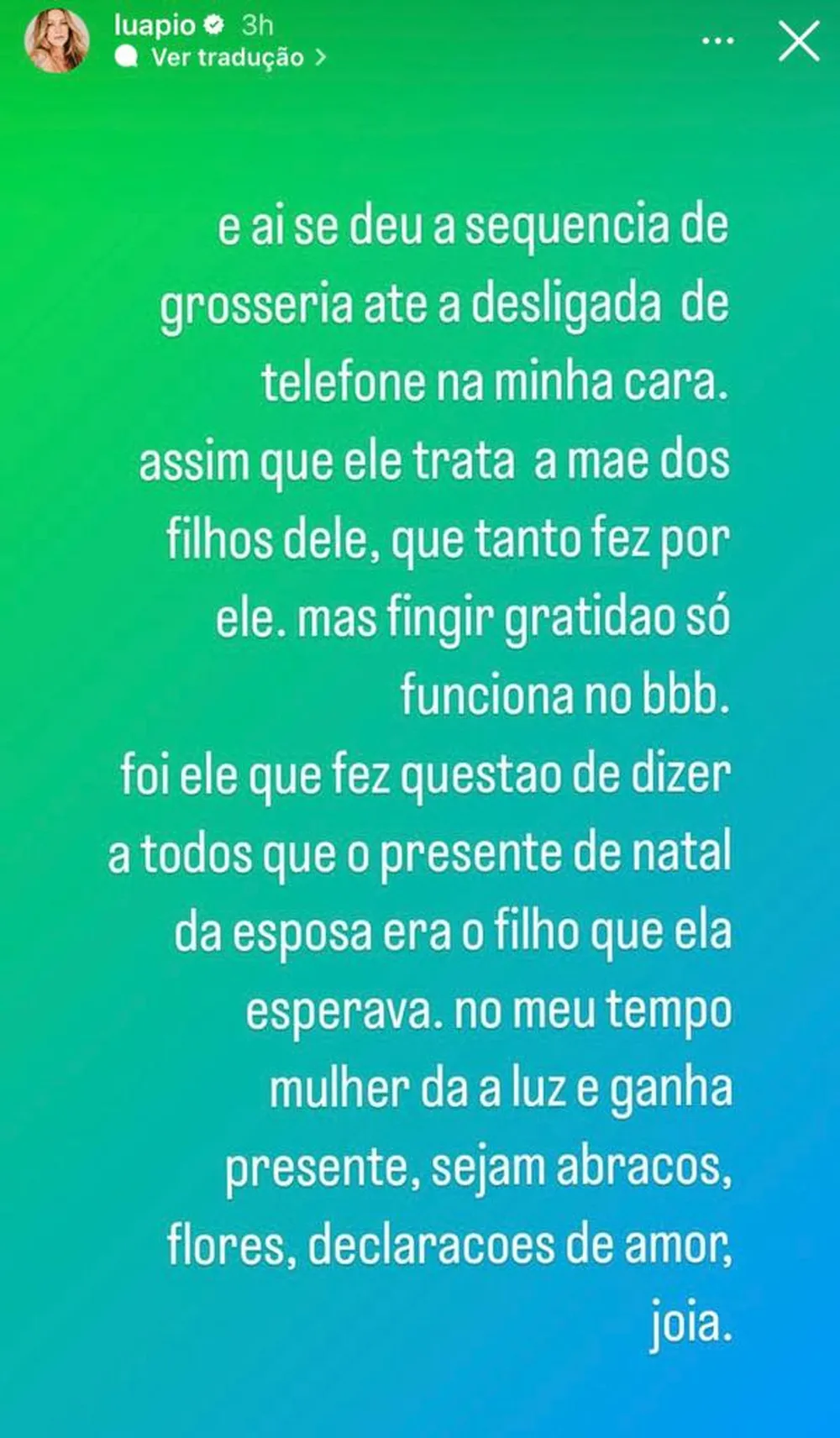 Luana Piovani critica Pedro Scooby e Cíntia Dicker; entenda