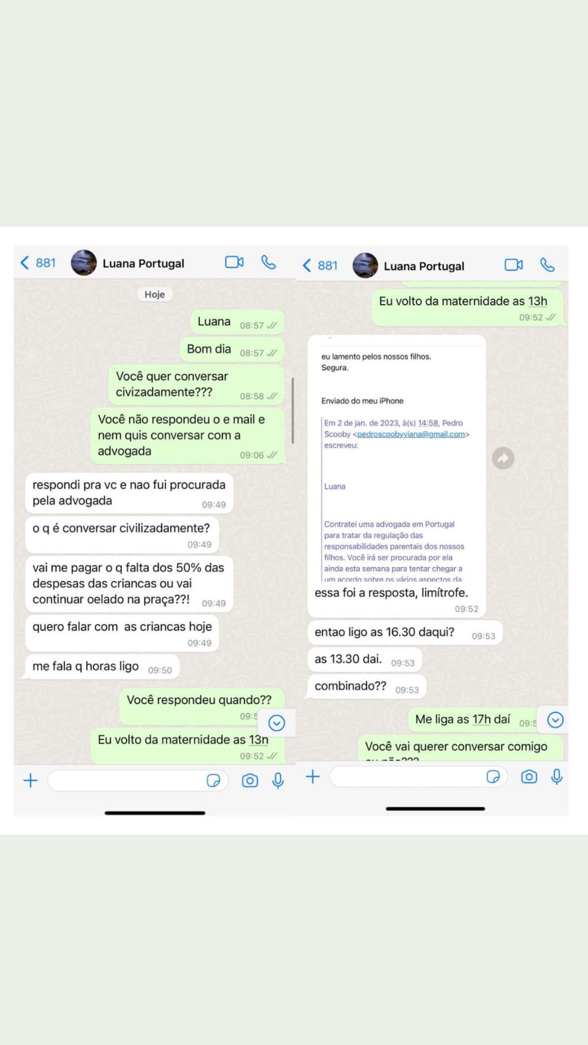 Pedro Scooby compartilha conversa com Luana Piovani