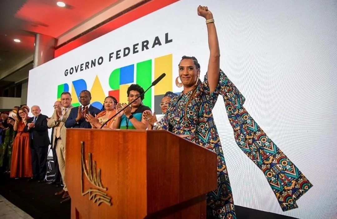 Conjunto utilizado por Anielle em sua própria posse como ministra da Igualdade Racial