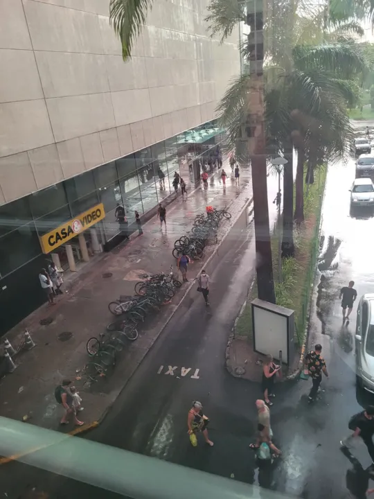 Chuva intensa provocou alagamentos e queda de árvores