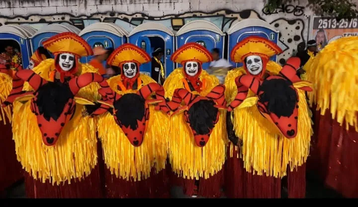 Erika no desfile da Tuiti em 2019