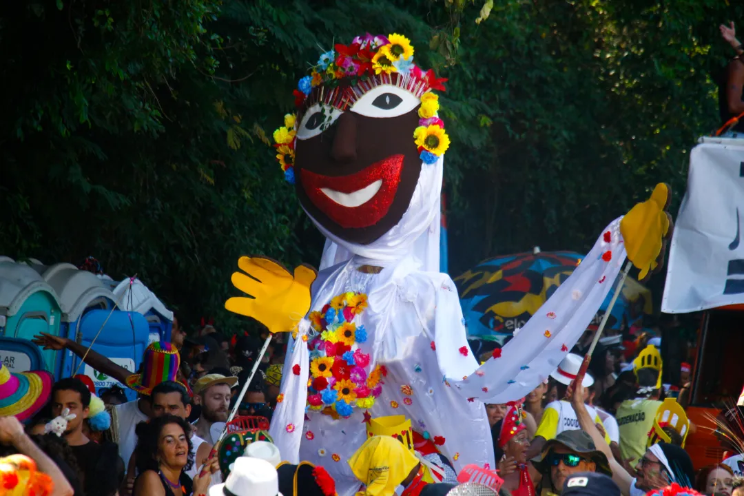 Foliões curtindo o bloco das Carmelitas 