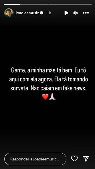 João Lee revelou que sua mãe a cantora Rita Lee está melhorando