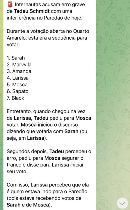 O que está sendo apontado pela web é que o apresentador pode ter comprometido a votação