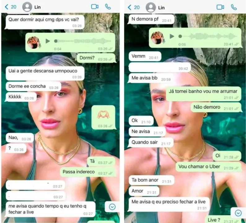 Gabi expõe conversa de ex com amante