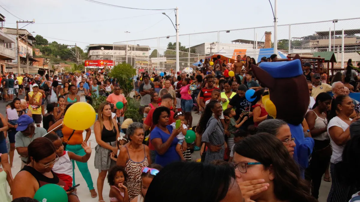 Durante a inauguração aconteceram oficinas de brincadeiras para as crianças 