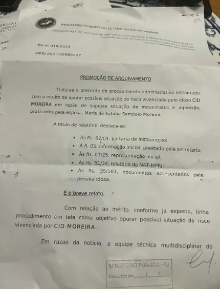 MP do Rio bate martelo sobre maus-tratos contra Cid Moreira