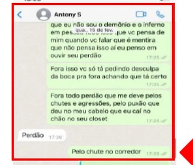 Prints mostram momentos de agressão verbal feita pelo jogador