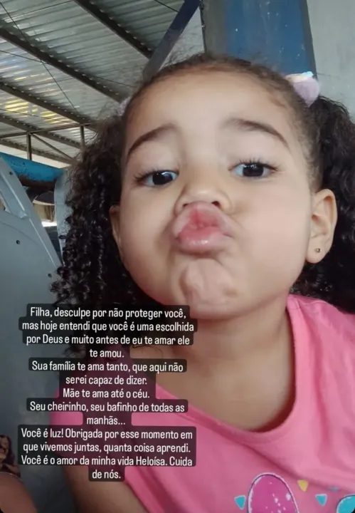 Sequência de stories foram publicados pela mãe da pequena