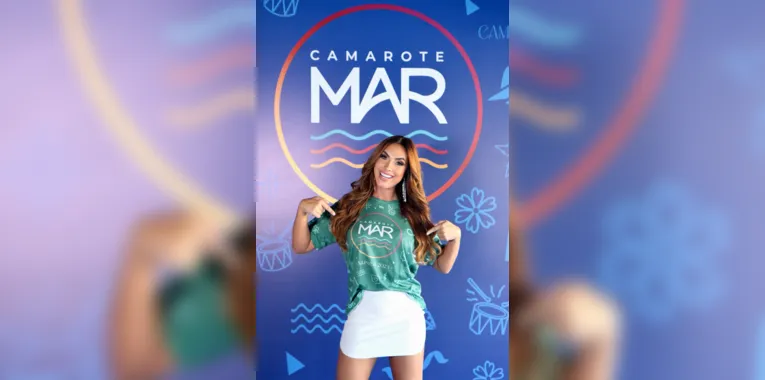Nicole Balhs mostra as cores das camisas do Camarote Mar