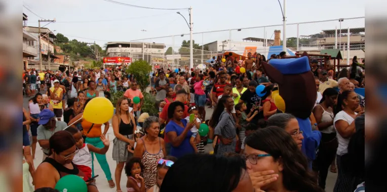 Durante a inauguração aconteceram oficinas de brincadeiras para as crianças 