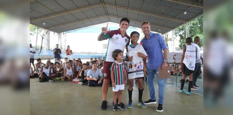 Cano conheceu o projeto com o filho Lorenzo e o ex-jogador Roger 