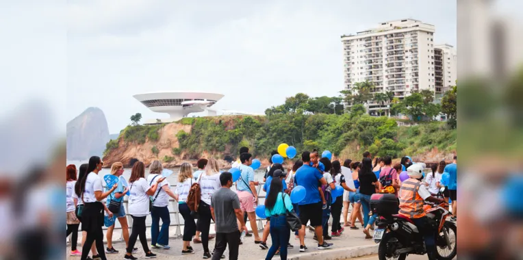 A caminhada movimentou Niterói e contou com o apoio da Prefeitura e da Guarda Municipal 
