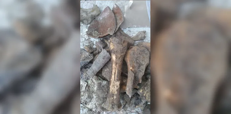 A ossada foi encontrada durante obra em posto médico