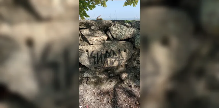 Parque municipal é vandalizado com pichações em Niterói