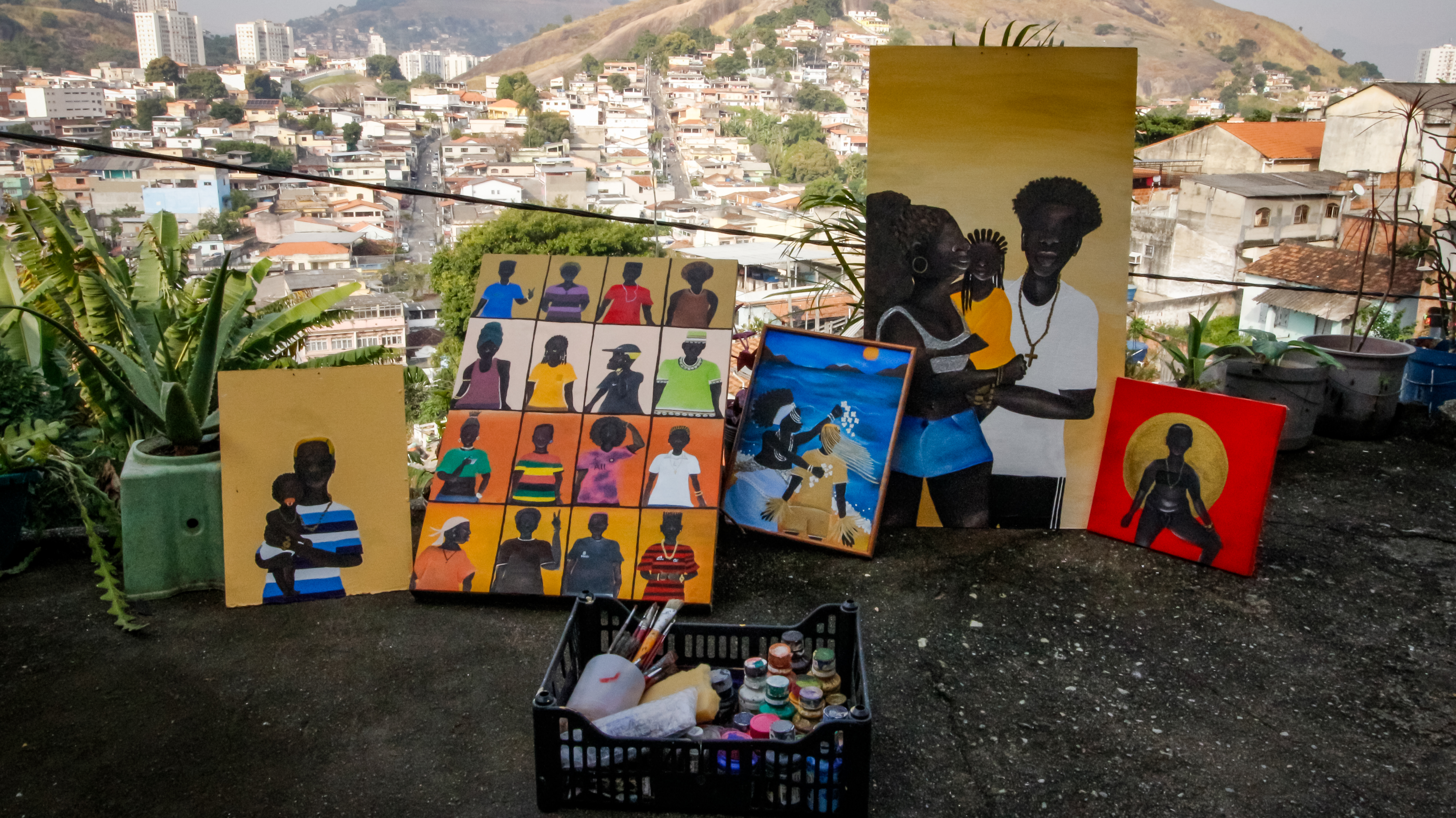 As obras dele retratam pessoas pretas