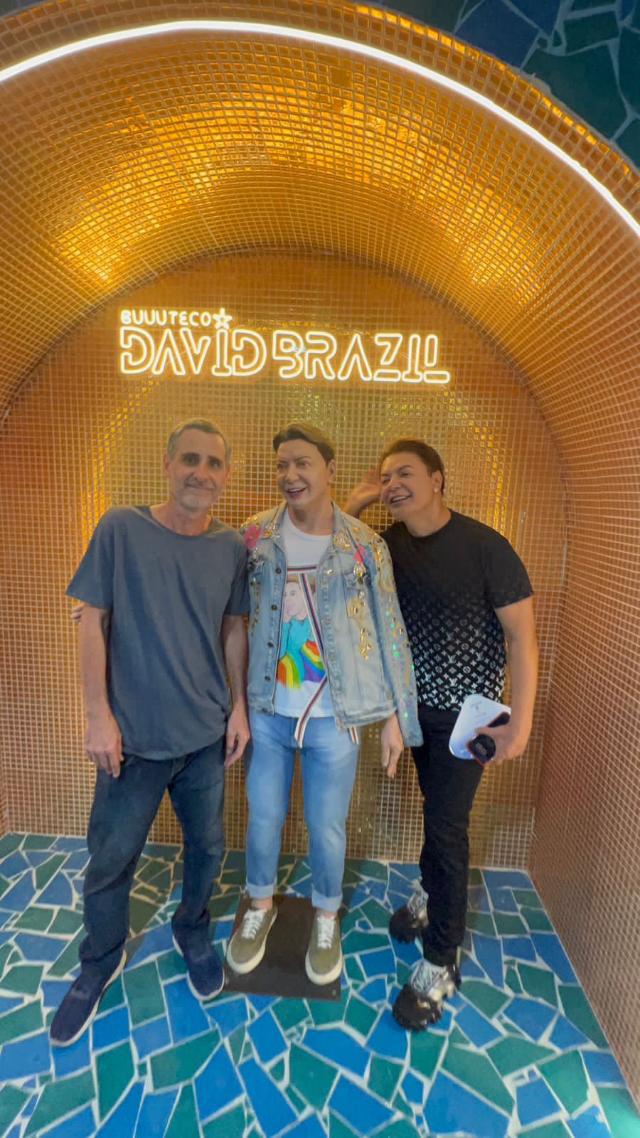 David com o artista plástico Rodrigo Pedrosa