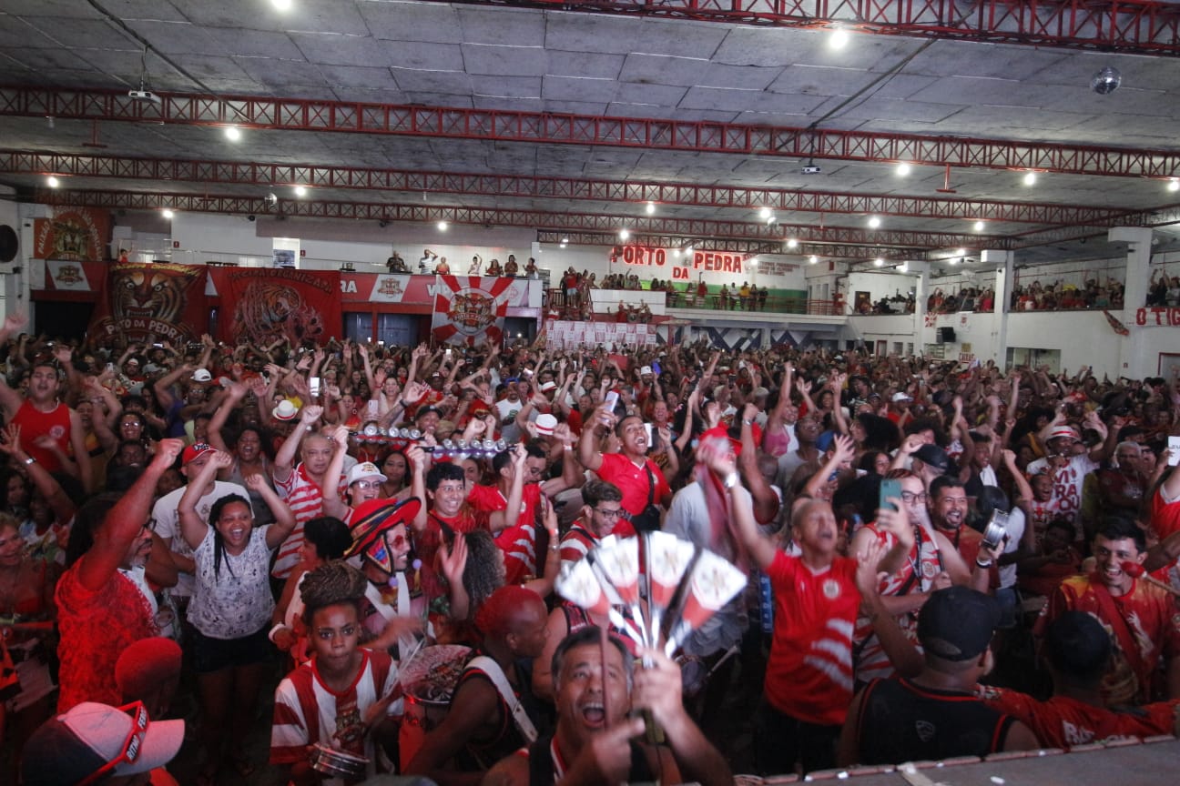 Torcedores e integrantes da escola ficaram eufóricos com o resultado