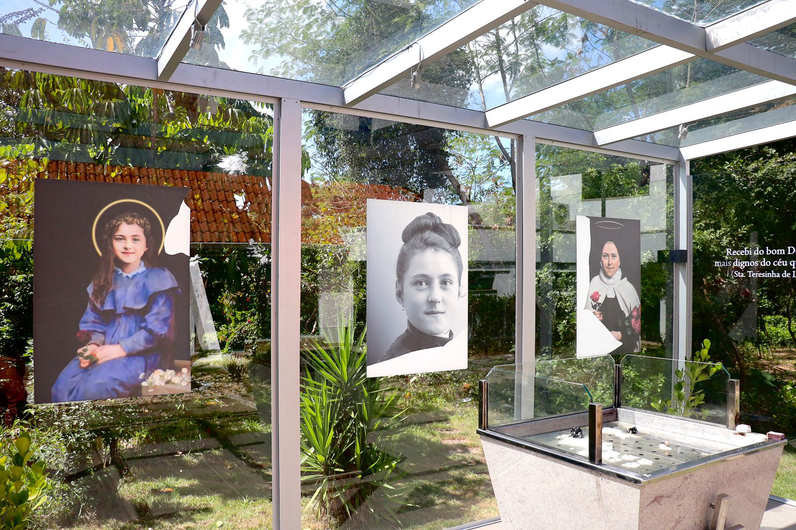 Os cartazes do velário também foram rasgados