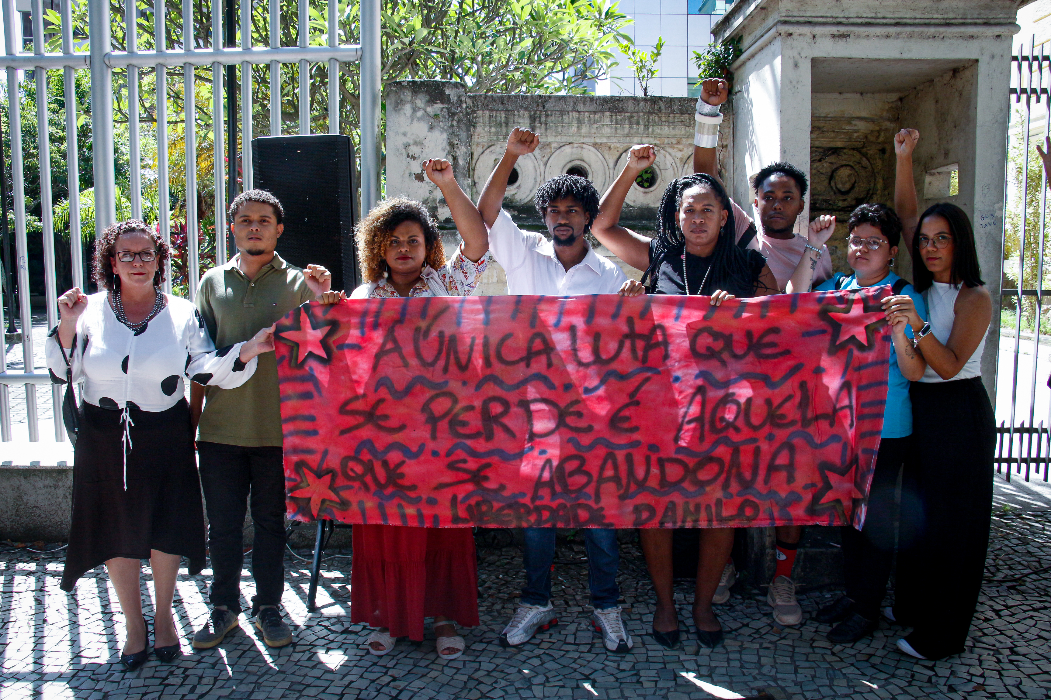 O ato pedindo justiça por Danillo Felix aconteceu nesta terça-feira