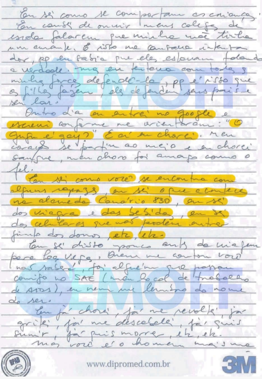 Carta escrita por Rose Miriam parte 3.