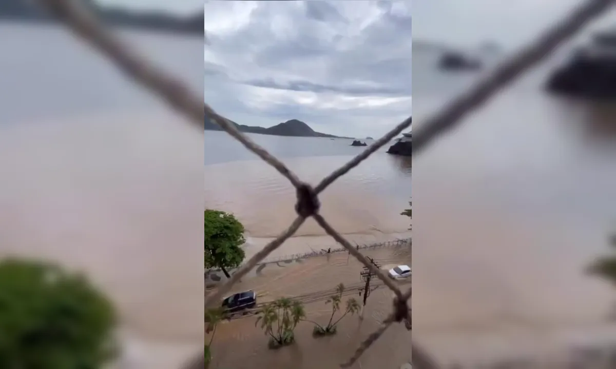 Tempo causa alagamentos e derruba árvores em Niterói