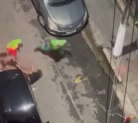 Vídeo flagra briga e agressões durante coleta de lixo em Niterói