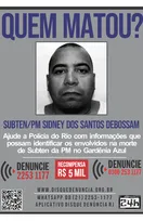 Imagem ilustrativa da imagem Disque Denúncia divulga cartaz sobre morte de PM no Rio