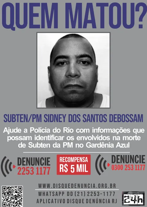 O cartaz tem como objetivo ajudar nas investigações da Polícia Civil