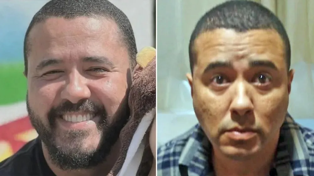 Bruno de Souza Rodrigues antes e depois da prisão