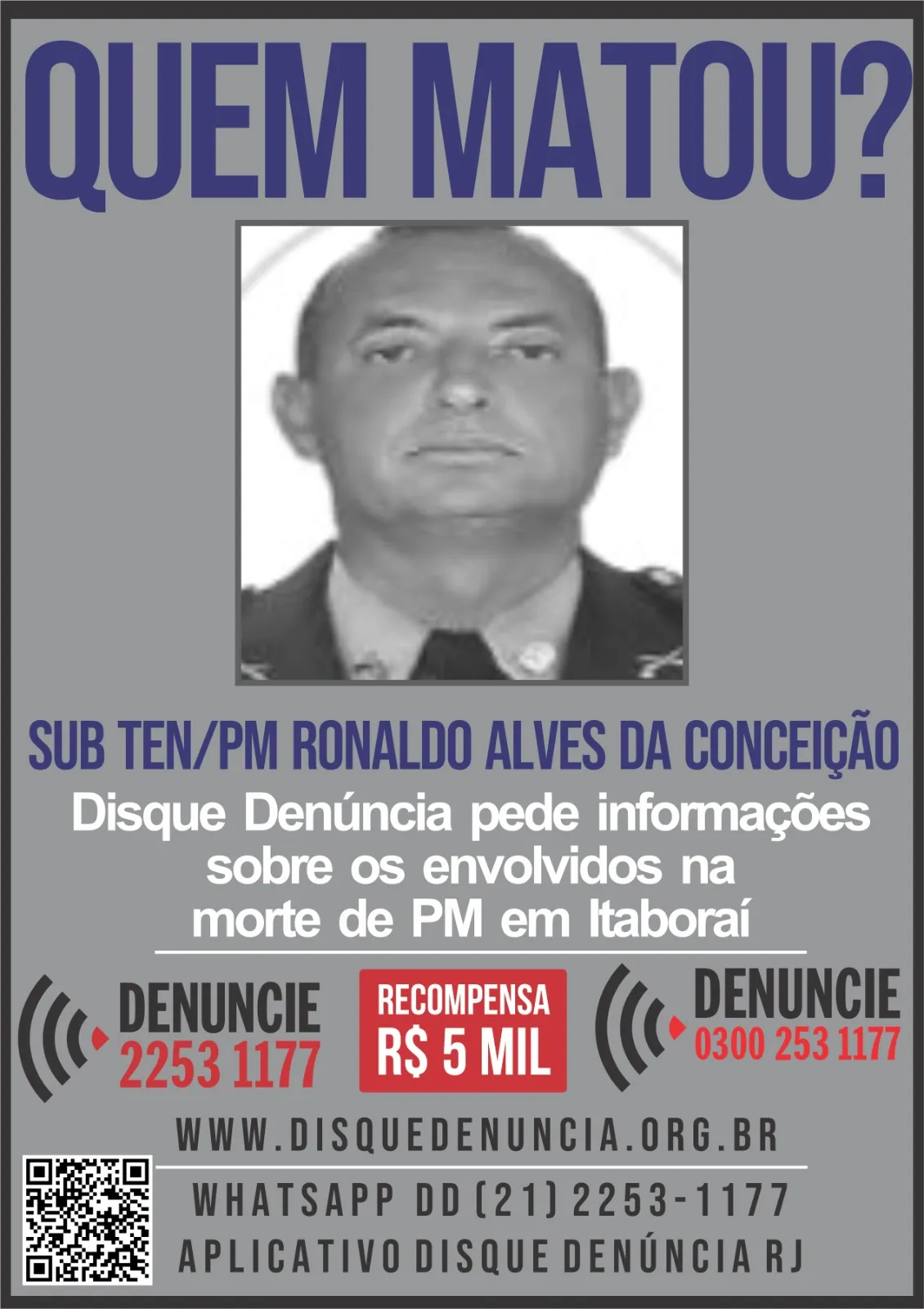 O PM Ronaldo da Conceição, de 50 anos, era lotado no 35º BPM
