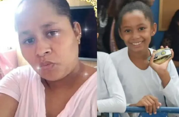 A doméstica Gilmara de Jesus dos Santos, de 29 anos, e a filha Yasmin Santos de Jesus, de 11 anos