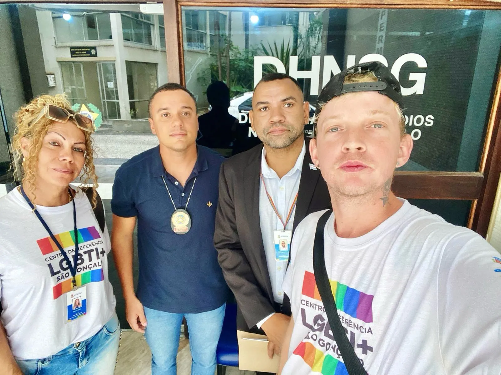 Representantes do Centro de Referência LGBTI+ de São Gonçalo foram à DHNSG