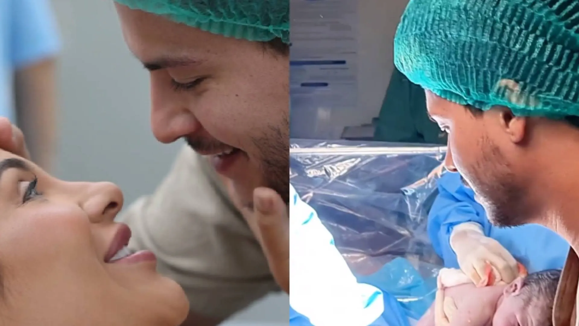 Casal divulgou um vídeo do nascimento nas redes sociais