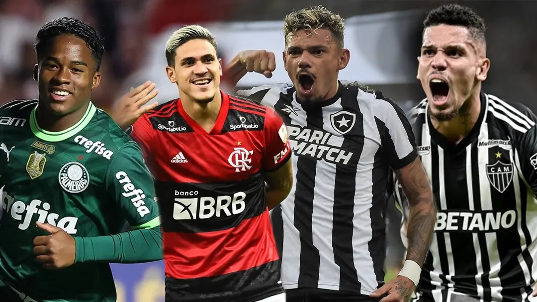 Palmeiras, Flamengo, Botafogo e Atlético-MG estão na briga pelo título do Campeonato Brasileiro de 2023