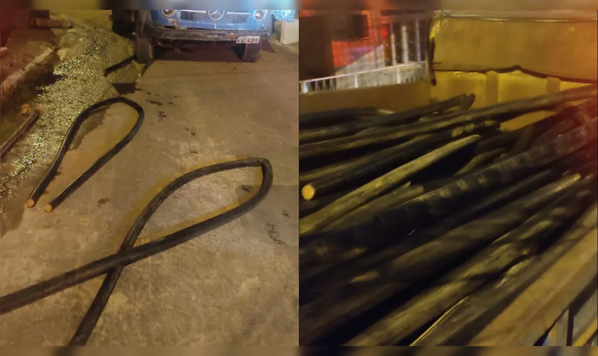 Duas toneladas de cabos de telefone subterrâneos de cobre foram apreendidas