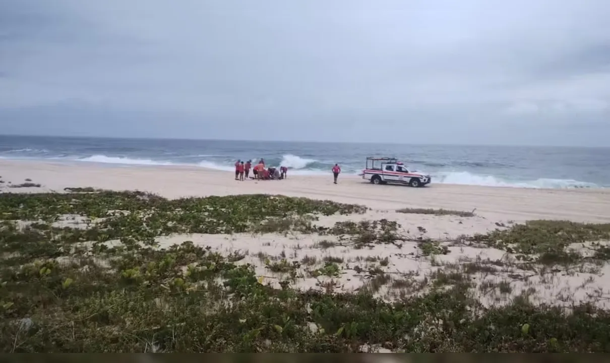 A vítima não resistiu e morreu na praia